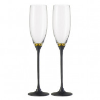 Eisch Champagner Exklusiv - Geschenkset Zlaté-černé šampaňské sklenice v dárkové krabičce 2 ks / 180 ml